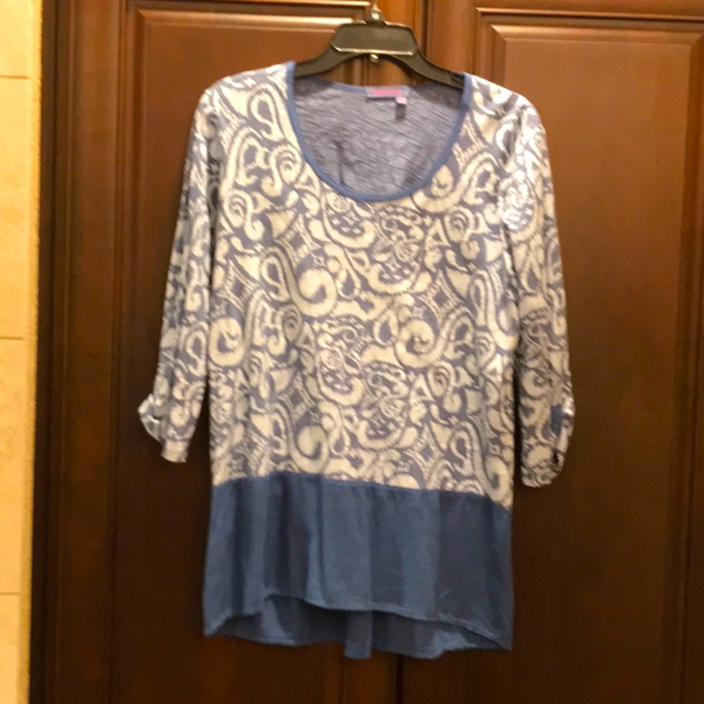 Fresh Produce Tunic top S/M Blue